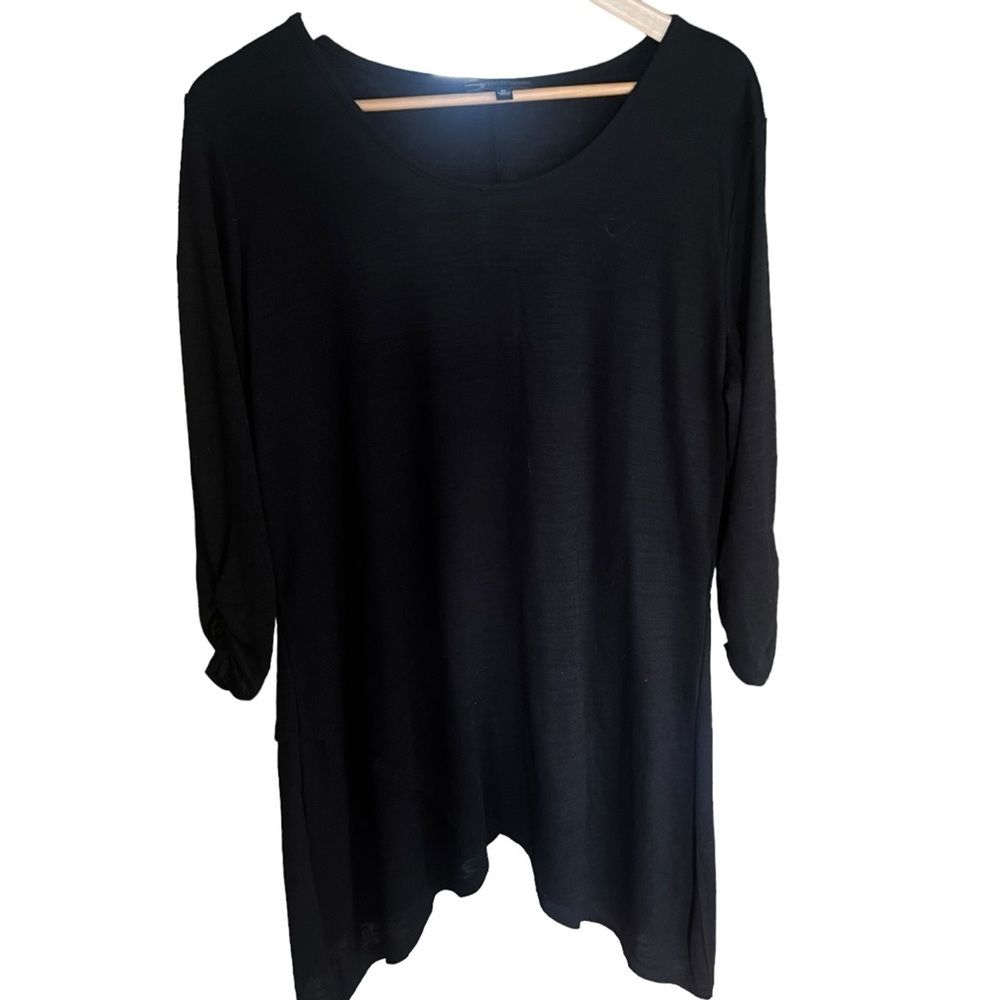 NWT Serena Williams Signature Women’s Size X L Tunic Long Sleeve Black Top